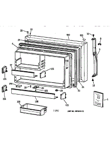 Freezer Door parts for Kenmore Refrigerator 363.78287891 (36378287891, 363 78287891) from AppliancePartsPros.com