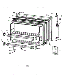 Freezer Door parts for Kenmore Refrigerator 363.78472892 (36378472892, 363 78472892) from AppliancePartsPros.com