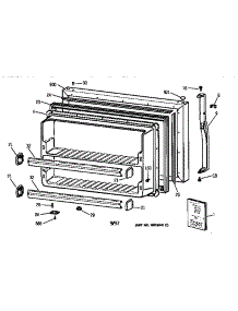 Freezer Door parts for Kenmore Refrigerator 363.78477892 (36378477892, 363 78477892) from AppliancePartsPros.com