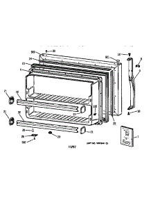 Freezer Door parts for Kenmore Refrigerator 363.78477893 (36378477893, 363 78477893) from AppliancePartsPros.com