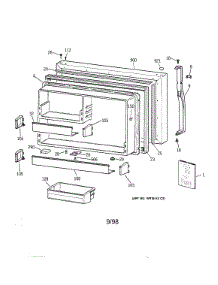 Freezer Door parts for Kenmore Refrigerator 363.78567895 (36378567895, 363 78567895) from AppliancePartsPros.com