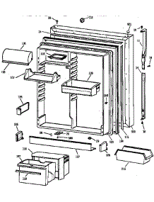 Fresh Food Door parts for Kenmore Refrigerator 363.78597892 (36378597892, 363 78597892) from AppliancePartsPros.com