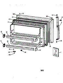 Freezer Door parts for Kenmore Refrigerator 363.78852891 (36378852891, 363 78852891) from AppliancePartsPros.com