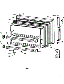 Freezer Door parts for Kenmore Refrigerator 363.78857891 (36378857891, 363 78857891) from AppliancePartsPros.com