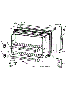 Freezer Door parts for Kenmore Refrigerator 363.78857892 (36378857892, 363 78857892) from AppliancePartsPros.com