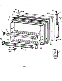 Freezer Door parts for Kenmore Refrigerator 363.78962890 (36378962890, 363 78962890) from AppliancePartsPros.com