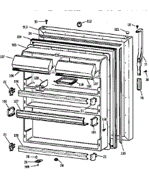 Fresh Food Door parts for Kenmore Refrigerator 363.78962890 (36378962890, 363 78962890) from AppliancePartsPros.com
