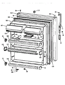 Fresh Food Door parts for Kenmore Refrigerator 363.78965890 (36378965890, 363 78965890) from AppliancePartsPros.com