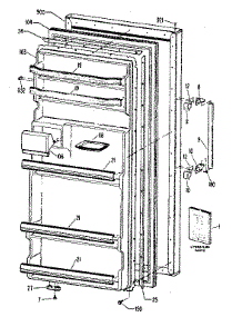 Door Parts parts for Kenmore Refrigerator 363.8384090 (3638384090, 363 8384090) from AppliancePartsPros.com