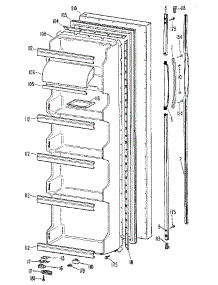 Fresh Food Door parts for Kenmore Refrigerator 363.8400485 (3638400485, 363 8400485) from AppliancePartsPros.com