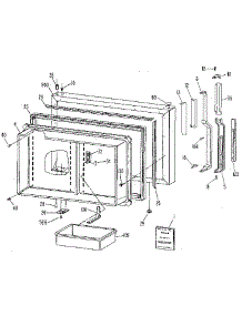 Freezer Door parts for Kenmore Refrigerator 363.8692784 (3638692784, 363 8692784) from AppliancePartsPros.com