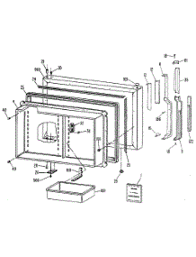 Freezer Door parts for Kenmore Refrigerator 363.8695611 (3638695611, 363 8695611) from AppliancePartsPros.com