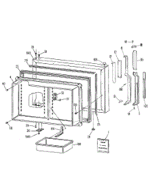 Freezer Door parts for Kenmore Refrigerator 363.8699680 (3638699680, 363 8699680) from AppliancePartsPros.com