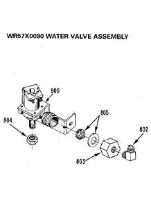 Water Valve Assembly parts for Kenmore Refrigerator 363.8784410 (3638784410, 363 8784410) from AppliancePartsPros.com