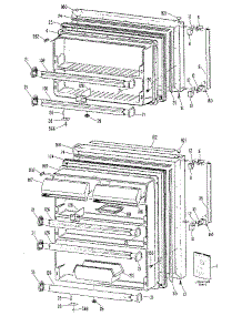 Door parts for Kenmore Refrigerator 363.8784481 (3638784481, 363 8784481) from AppliancePartsPros.com