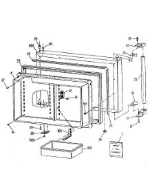 Freezer Door parts for Kenmore Refrigerator 363.8785781 (3638785781, 363 8785781) from AppliancePartsPros.com