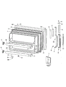 Freezer Door parts for Kenmore Refrigerator 363.8798510 (3638798510, 363 8798510) from AppliancePartsPros.com