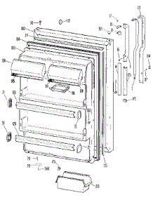 Fresh Food Door parts for Kenmore Refrigerator 363.9601411 (3639601411, 363 9601411) from AppliancePartsPros.com