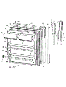 Fresh Food Door parts for Kenmore Refrigerator 363.9604591 (3639604591, 363 9604591) from AppliancePartsPros.com