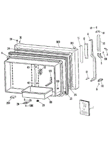 Freezer Door parts for Kenmore Refrigerator 363.9605885 (3639605885, 363 9605885) from AppliancePartsPros.com