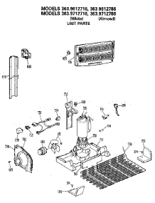 Unit parts for Kenmore Refrigerator 363.9612716 (3639612716, 363 9612716) from AppliancePartsPros.com