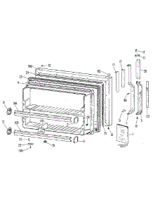 Freezer Door parts for Kenmore Refrigerator 363.9614411 (3639614411, 363 9614411) from AppliancePartsPros.com