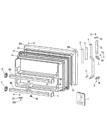 Freezer Door parts for Kenmore Refrigerator 363.9614581 (3639614581, 363 9614581) from AppliancePartsPros.com