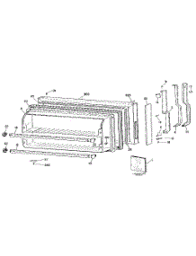 Freezer Door parts for Kenmore Refrigerator 363.9616375 (3639616375, 363 9616375) from AppliancePartsPros.com