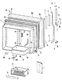 Freezer Door parts for Kenmore Refrigerator 363.9625851 (3639625851, 363 9625851) from AppliancePartsPros.com