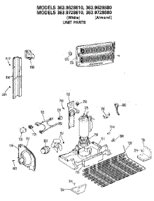 Unit parts for Kenmore Refrigerator 363.9628680 (3639628680, 363 9628680) from AppliancePartsPros.com