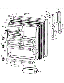 Fresh Food Door parts for Kenmore Refrigerator 363.9631587 (3639631587, 363 9631587) from AppliancePartsPros.com