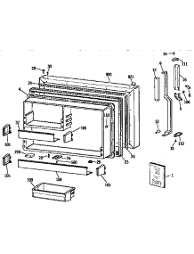 Freezer Door parts for Kenmore Refrigerator 363.9632715 (3639632715, 363 9632715) from AppliancePartsPros.com