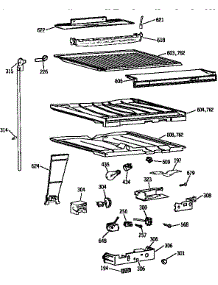 Compartment Separator parts for Kenmore Refrigerator 363.9632716 (3639632716, 363 9632716) from AppliancePartsPros.com