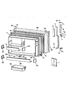Freezer  Door parts for Kenmore Refrigerator 363.9632756 (3639632756, 363 9632756) from AppliancePartsPros.com