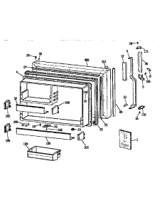Freezer Door parts for Kenmore Refrigerator 363.9635758 (3639635758, 363 9635758) from AppliancePartsPros.com