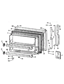 Freezer Door parts for Kenmore Refrigerator 363.9638513 (3639638513, 363 9638513) from AppliancePartsPros.com