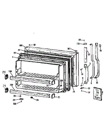Freezer Door parts for Kenmore Refrigerator 363.9638713 (3639638713, 363 9638713) from AppliancePartsPros.com
