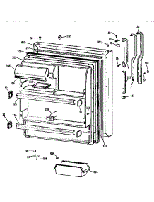 Fresh Food Door parts for Kenmore Refrigerator 363.9638719 (3639638719, 363 9638719) from AppliancePartsPros.com
