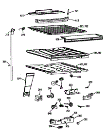 Compartment Separator parts for Kenmore Refrigerator 363.9638789 (3639638789, 363 9638789) from AppliancePartsPros.com
