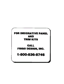 Decorative Panel And Trim Kits parts for Kenmore Refrigerator 363.9651511 (3639651511, 363 9651511) from AppliancePartsPros.com