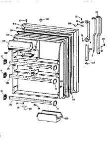 Fresh Food Door parts for Kenmore Refrigerator 363.9651512 (3639651512, 363 9651512) from AppliancePartsPros.com