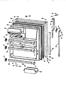 Fresh Food Door parts for Kenmore Refrigerator 363.9651628 (3639651628, 363 9651628) from AppliancePartsPros.com