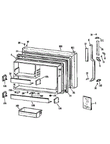 Freezer Door parts for Kenmore Refrigerator 363.9652784 (3639652784, 363 9652784) from AppliancePartsPros.com