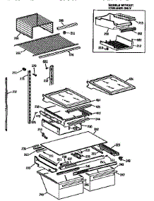 Shelf parts for Kenmore Refrigerator 363.9655722 (3639655722, 363 9655722) from AppliancePartsPros.com