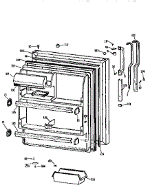 Fresh Food Door parts for Kenmore Refrigerator 363.9658512 (3639658512, 363 9658512) from AppliancePartsPros.com