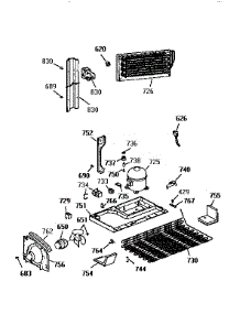 Unit parts for Kenmore Refrigerator 363.9659612 (3639659612, 363 9659612) from AppliancePartsPros.com