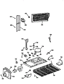 Unit parts for Kenmore Refrigerator 363.9661611 (3639661611, 363 9661611) from AppliancePartsPros.com