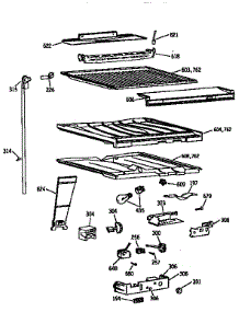Compartment Separator parts for Kenmore Refrigerator 363.9661621 (3639661621, 363 9661621) from AppliancePartsPros.com