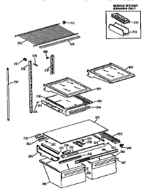 Shelf parts for Kenmore Refrigerator 363.9671621 (3639671621, 363 9671621) from AppliancePartsPros.com