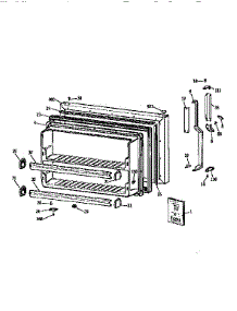 Freezer Door parts for Kenmore Refrigerator 363.9674711 (3639674711, 363 9674711) from AppliancePartsPros.com